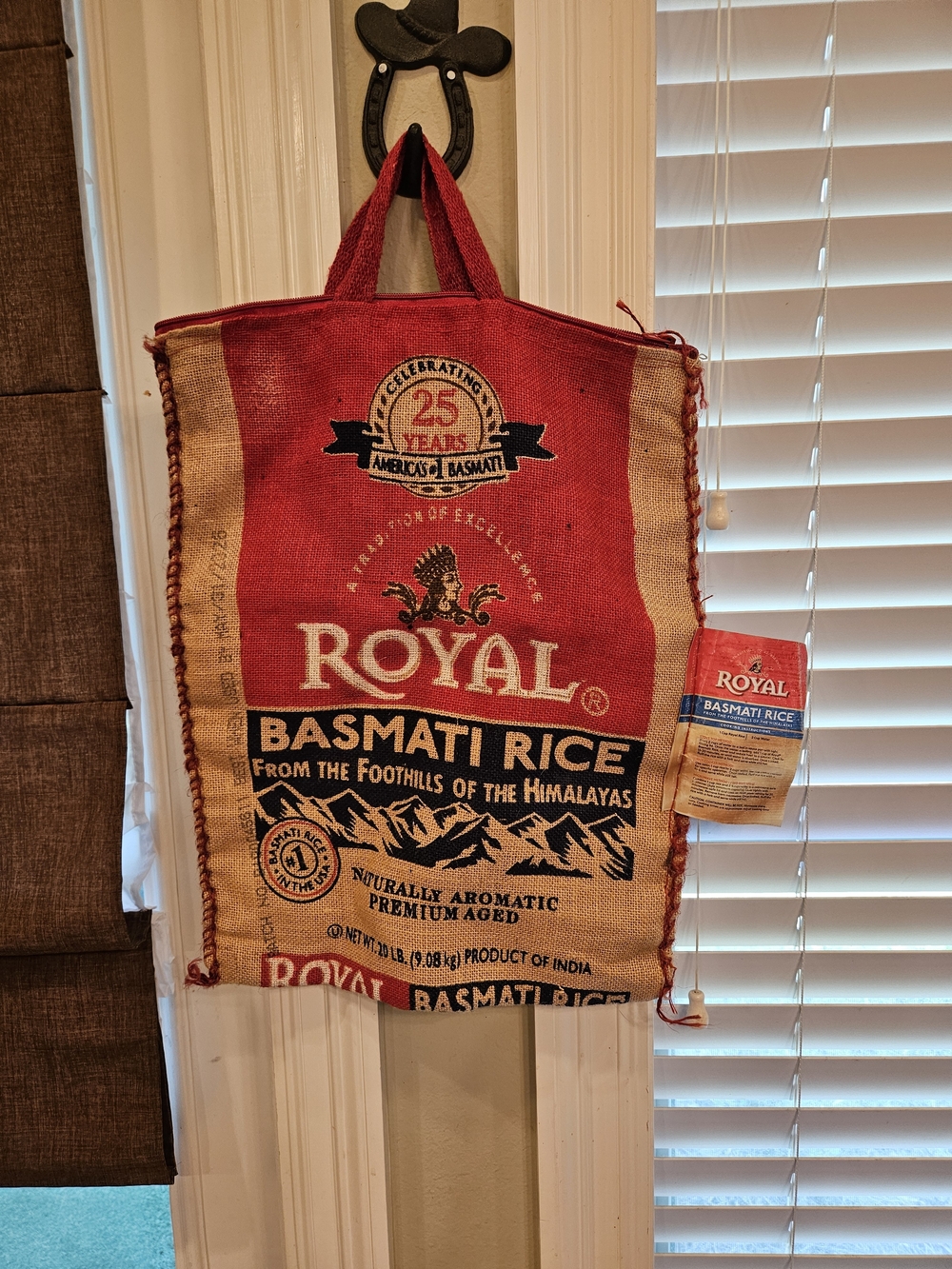 Red Basmati Rice Jute Tote Bag